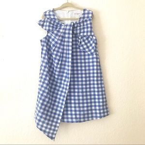 Cat & Jack Blue and White Gingham Tie Dress